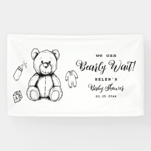 Lona Invitación de Baby Shower de Osito de Peluche, Neu