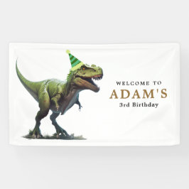 Lona Invitación de cumpleaños de dinosaurio, Cumpleaños