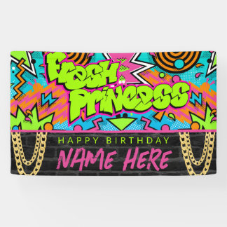 Lona Invitación de cumpleaños de Fresh Princess de los 