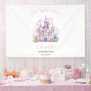 Lona invitación de cumpleaños de princesa, pequeña prin