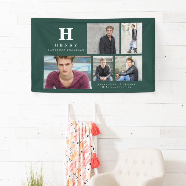 Lona Invitación inicial de varios graduados con fotogra (In situ)