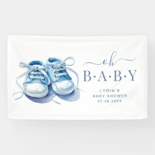 Lona Invitación para baby shower Zapatillas de bebé, Ni