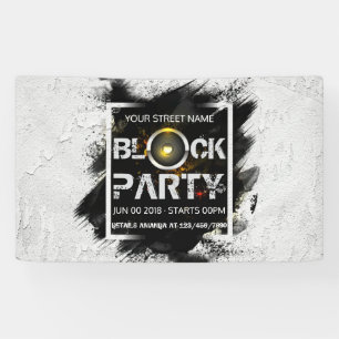 Lona invitación personalizada para fiesta de barrio