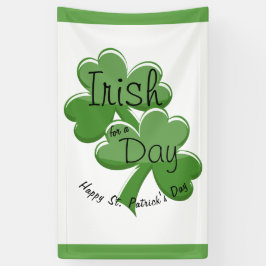 Lona Irlandés por un día Feliz día de San Patricio Cele