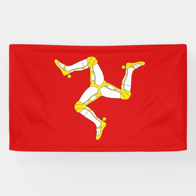 Lona Isla de la bandera del hombre (Horizontal)