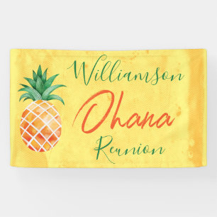 Lona Isla de la Reunión Familiar Ohana Pineapple