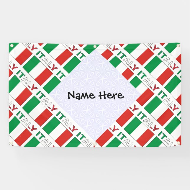 Lona Italia Bandera Italiana de la personalización del  (Horizontal)