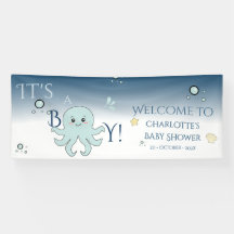 It's A Boy! Cute Ocean Animals Baby Shower