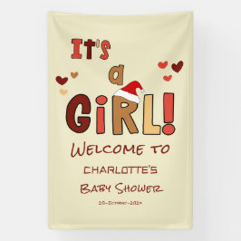 Lona It's a Girl! Christmas Santa Hat Baby Shower