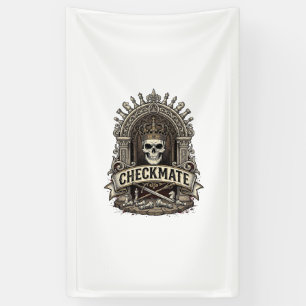 Lona Jaque Mate Rey Calavera Ajedrez Antiguo