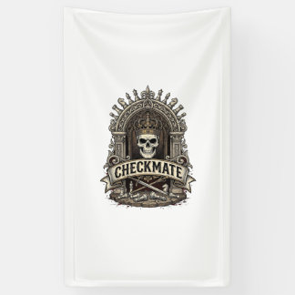 Lona Jaque Mate Rey Calavera Ajedrez Antiguo
