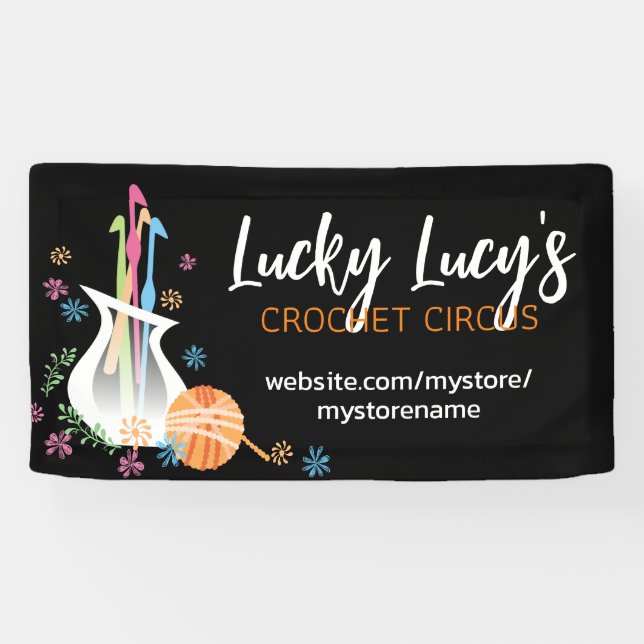 Lona Jarrón de flores ganchos de crochet hilados de art (Horizontal)