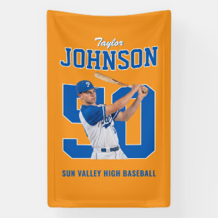Lona Jersey de béisbol personalizado con foto número de