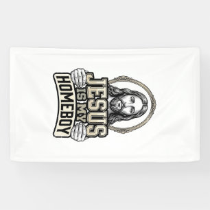 Lona Jesús Antiguo es Mi Diseño de Vector Grabado Compa