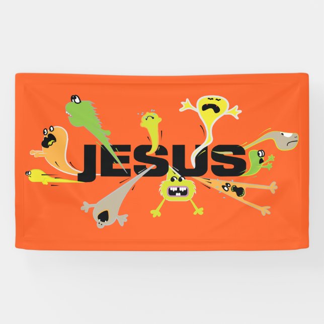 Lona Jesús aterrador (Horizontal)