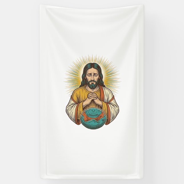 Lona Jesús decepcionado Bola de ejercicio desinflada Fr (Vertical)