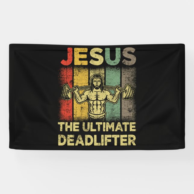 Lona Jesús El Último Gimnasio Del Levante De La Muerte  (Horizontal)