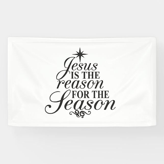 Lona Jesús Es La Razón Para Los Navidades De Temporada (Horizontal)