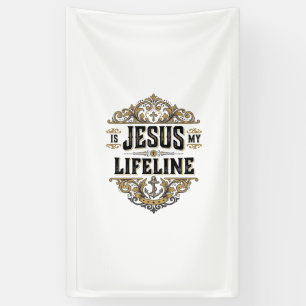 Lona Jesús Es Mi Línea De Vida Camiseta Cristiana Vinta