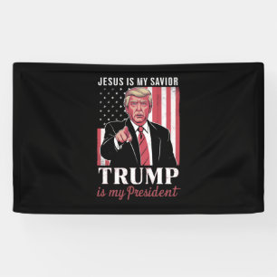Lona Jesús es mi salvador Trump es mi presidente Elecci