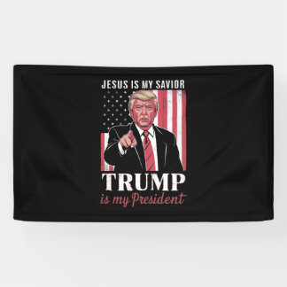 Lona Jesús es mi salvador Trump es mi presidente Elecci