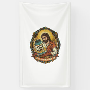 Lona Jesús Exhausto Tubo de Proteína Vacío Humor de Gim