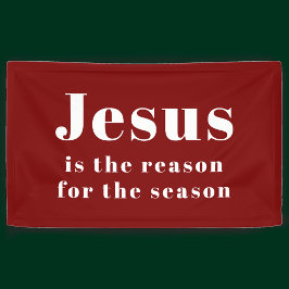 Lona Jesus is the Reason for the Season Red Christmas