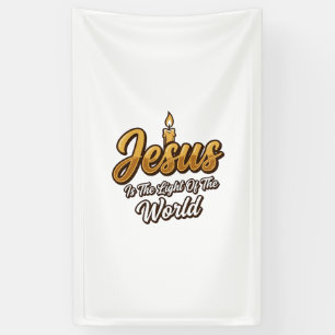 Lona Jesus Luz del Mundo Vela Cristiana Vector_1