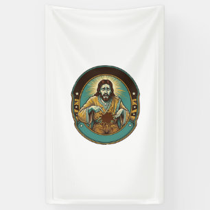 Lona Jesús Mancha de Café los Pantalones Antes de Reuni