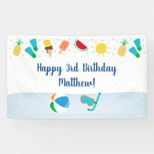 Lona Jóvenes Fiestas Helados Crema Sunshine Cumpleaño