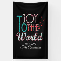 Joy to the World Navidades Typography Notas musica