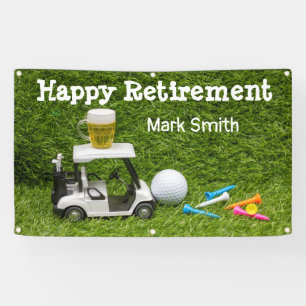 Lona Jubilación de golf con bola por tac tiempo en verd