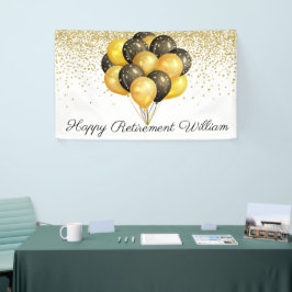 Lona Jubilación de Purpurina blanco negro dorado