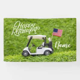 Lona Jubilación feliz de golf con bandera de América