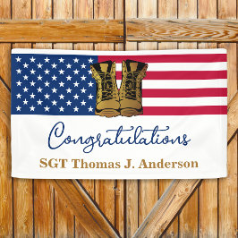 Lona Jubilación militar Bandera Americana Ejército Bote