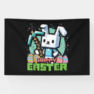 Lona Juego de Pixel del Conejo de Pascua Feliz