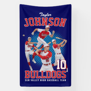 Lona Jugador de béisbol Foto personalizada Noche de may