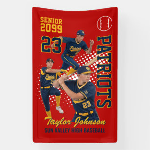 Lona Jugador de béisbol senior Fotografía personalizada