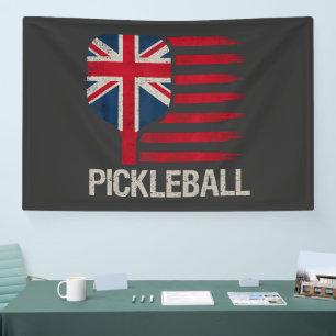 Lona Jugador de Pickleball Paleta Bandera del Reino Uni