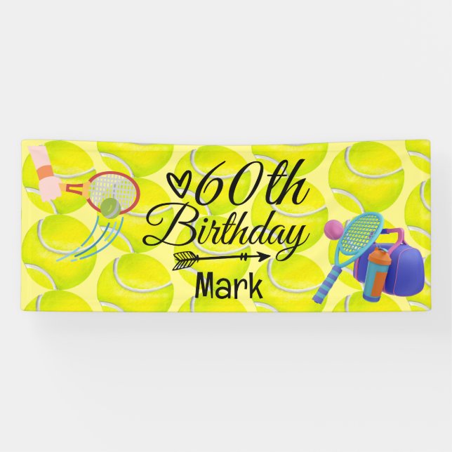 Lona Jugador de tenis con 60 años (Horizontal)