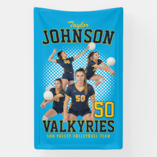 Lona Jugador de Voleibol Foto Personalizada Deportes de