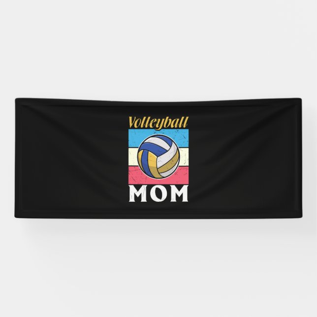 Lona Jugador de Voleibol | Mamá de Voleibol (Horizontal)