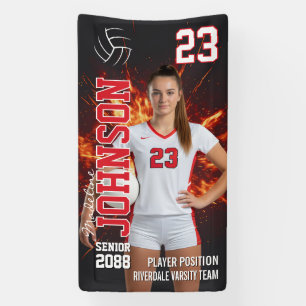 Lona Jugador de voleibol senior foto vertical de deport