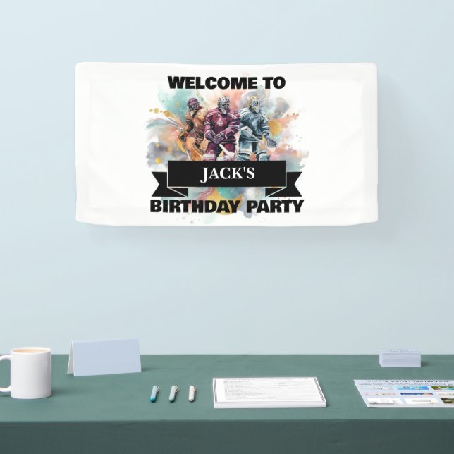 Lona Jugadores De Hockey Sobre Hielo (Feria)