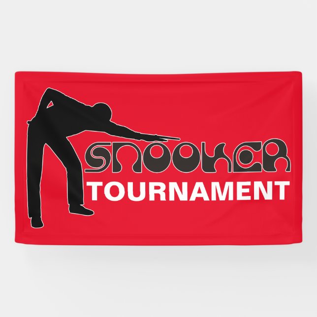 Lona JUGANDO SNOOKER fuente moderna + tus ideas (Horizontal)