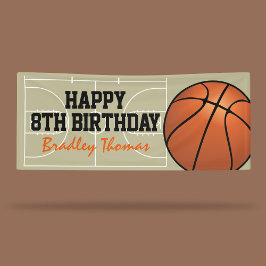 Lona Juicio de cumpleaños de la cancha de baloncesto in