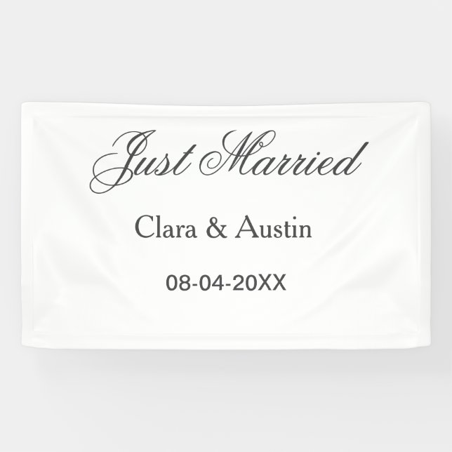 Lona Just Married add couple name date year wedding sim (Horizontal)