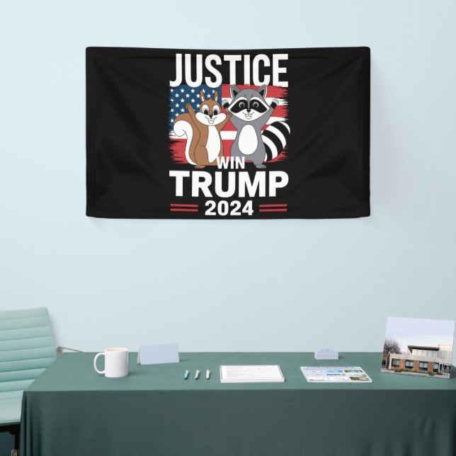 Lona Justicia Para Peanut Gana Trump 2024 (Feria)