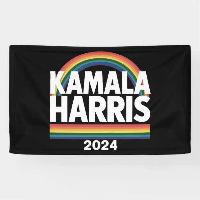 Lona Kamala Harris 2024: Elecciones LGBT del orgullo ga (Horizontal)