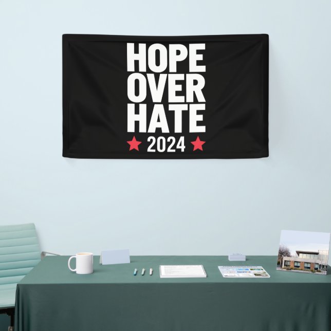 Lona Kamala Harris 2024 Esperanza Sobre Odio Presidenci (Feria)